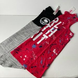 Justice tank top bundle of 2 graphic tanks NWT